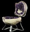 Amazing Amethyst Geode Display On Stand - Gorgeous #50982-1